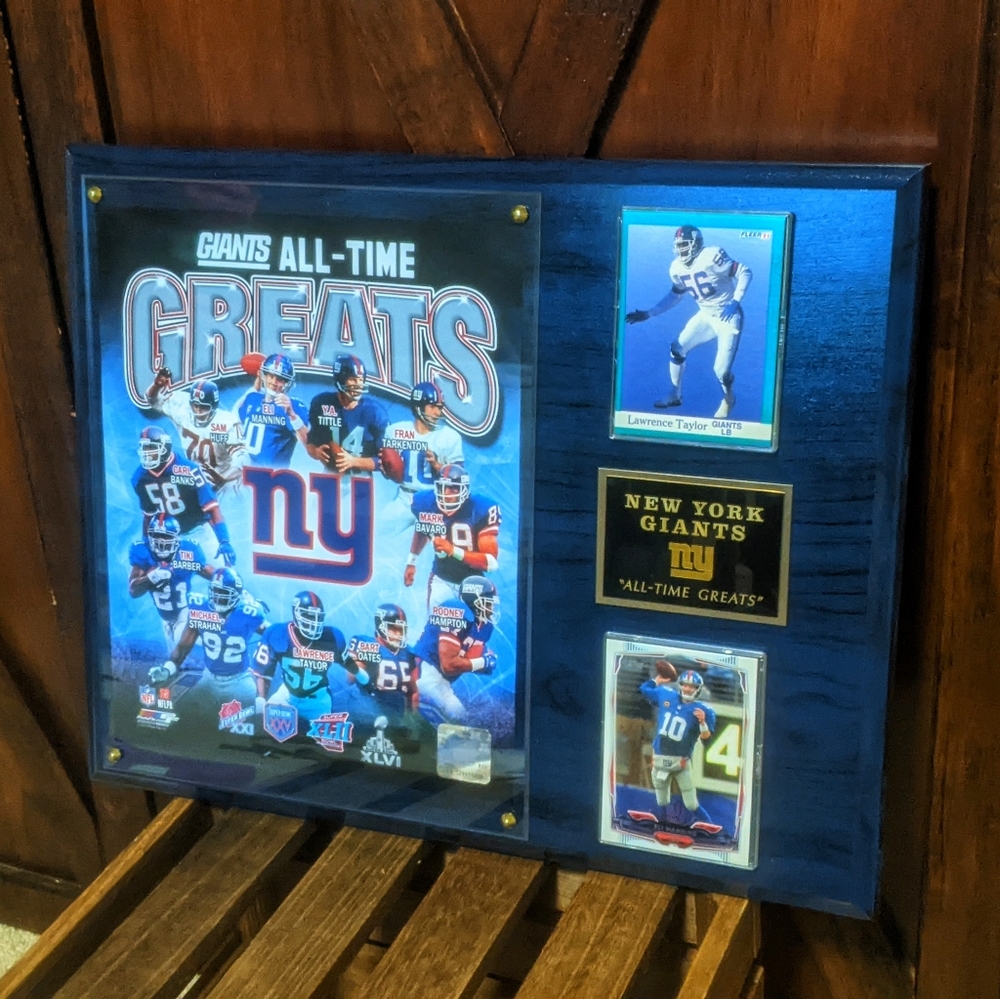 NFL Giants Greatest Of All Time Collector's Plaque